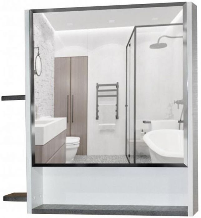 Зеркальный шкаф Mixline Сура 70 539803 Серый Белый