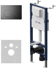 Инсталляция AM.PM PrimeFit I012709.0138 для унитаза с Черной матовой клавишей смыва