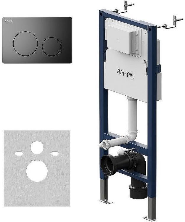 Инсталляция AM.PM PrimeFit I012709.0138 для унитаза с Черной матовой клавишей смыва