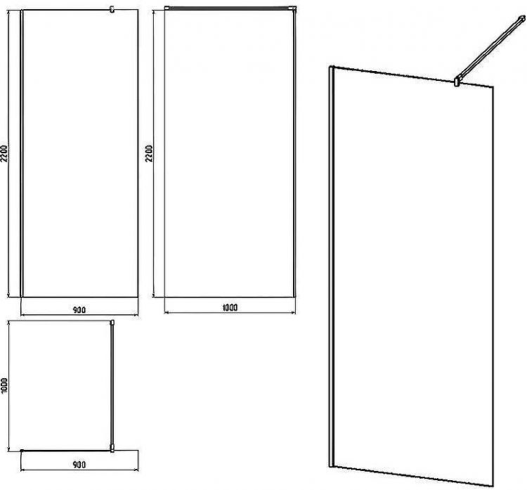 Душевая перегородка STWORKI Берген 90 MV-BE-90-GL профиль Золото стекло прозрачное Душевая перегородка STWORKI Берген 90 MV-BE-90-GL профиль Золото стекло прозрачное