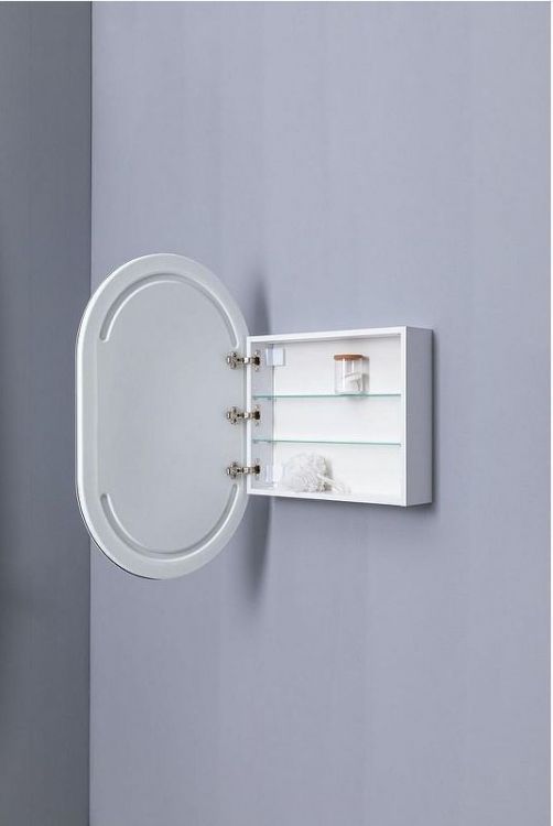 Зеркальный шкаф Aquanet Монте 60 344788 с подсветкой Белый