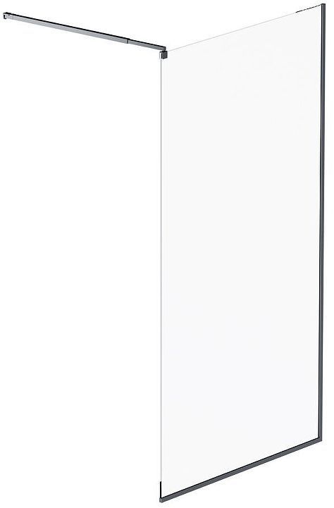 Душевая перегородка AM.PM Func 110 W84WI-110-F1-BTE профиль Черный стекло прозрачное