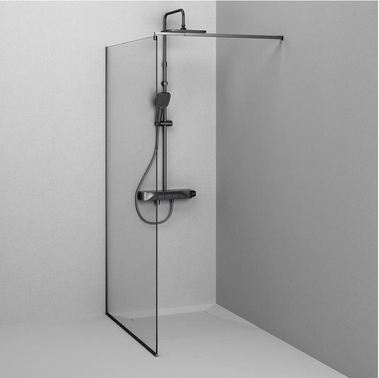 Душевая перегородка AM.PM Func 110 W84WI-110-F1-BTE профиль Черный стекло прозрачное