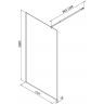 Душевая перегородка AM.PM Func 110 W84WI-110-F1-BTE профиль Черный стекло прозрачное