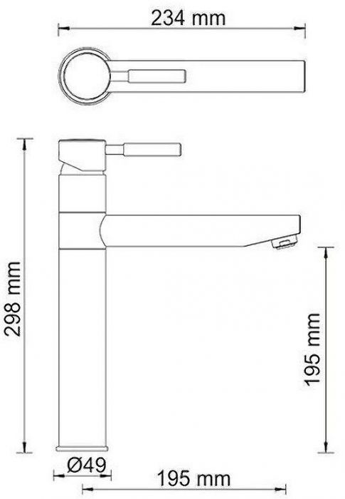 Смеситель для кухни WasserKRAFT Wern 4207 Хром матовый
