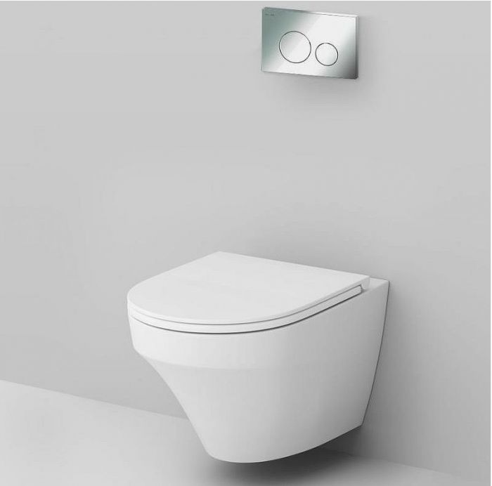 Комплект унитаза с инсталляцией AM.PM Inspire FlashClean IS49051.501700 с сиденьем Микролифт и клавишей смыва Хром