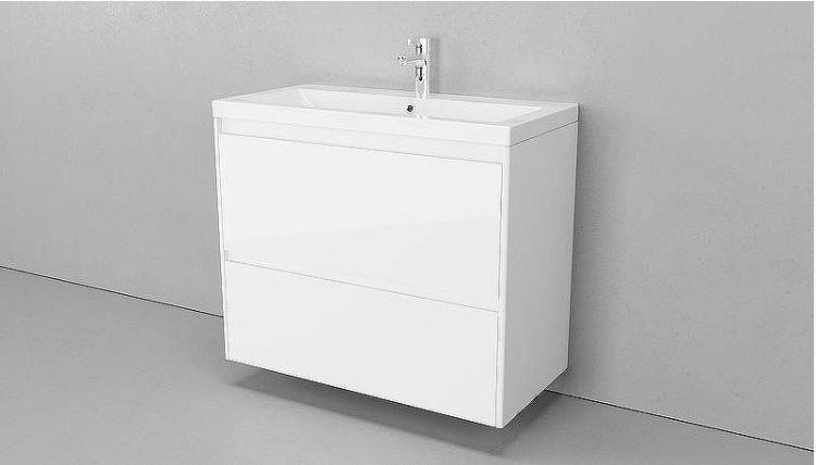 Тумба под раковину Velvex Klaufs 90 tpKLA.90.2Y-616.216 подвесная Белая