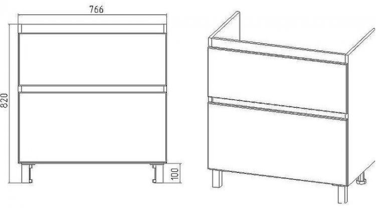 Тумба под раковину VIANT Мальта 80 VMAL80CO-T2Y Белая Дуб Вотан Тумба под раковину VIANT Мальта 80 VMAL80CO-T2Y Белая Дуб Вотан