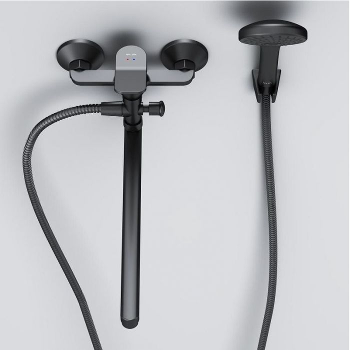 Смеситель для ванны AM.PM Gem F90A90122 универсальный Черный матовый