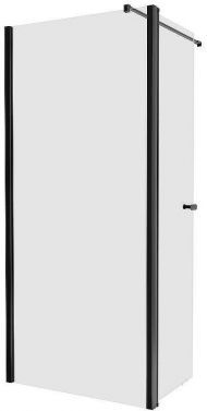 Душевая перегородка New Trendy New Soleo Black 110 K-0786 профиль Черный стекло прозрачное