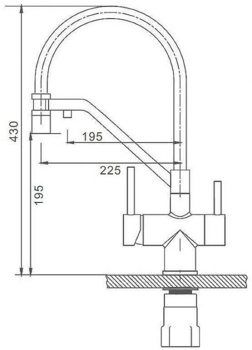 Смеситель для кухни Splenka S70.62.05 Сатин Черный
