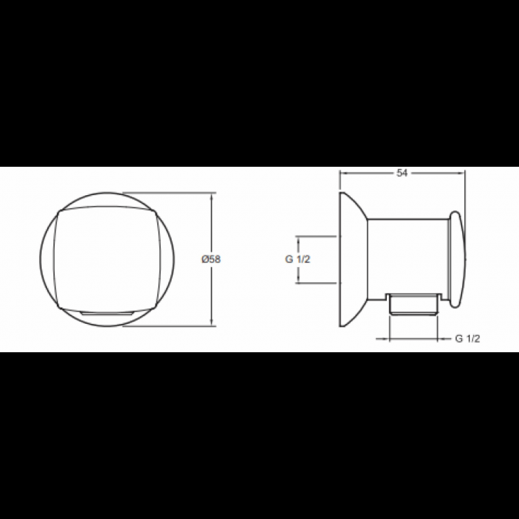 Шланговое подсоединение Jacob Delafon Eo E11627-CP