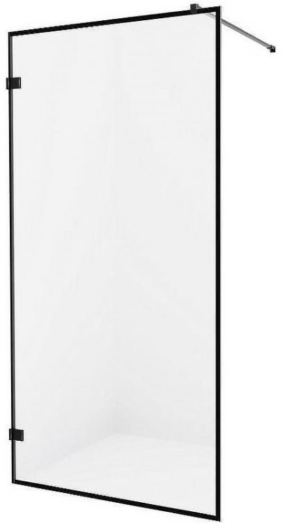 Душевая перегородка New Trendy Avexa Black 120 EXK-2053 профиль Черный стекло прозрачное