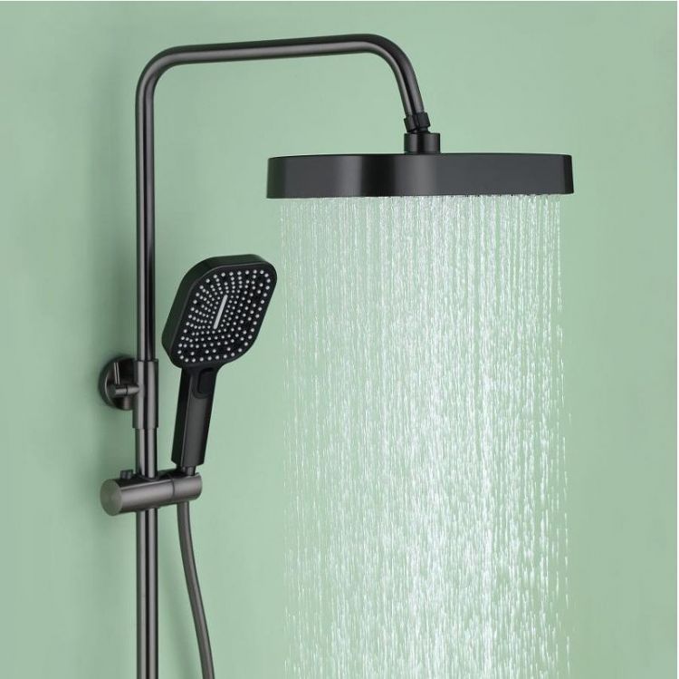 Душевая система ALMAes Deivon SDI-1836 с термостатом цвет Оружейная сталь