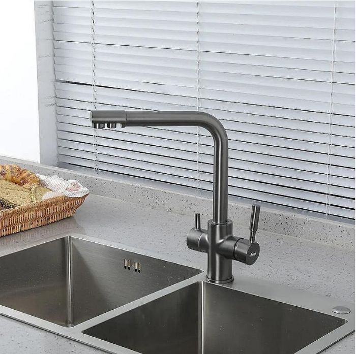 Смеситель для кухни Frap H52 F4352-9 Оружейная сталь