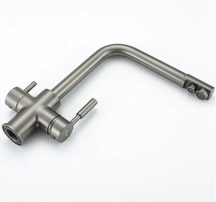 Смеситель для кухни Frap H52 F4352-9 Оружейная сталь