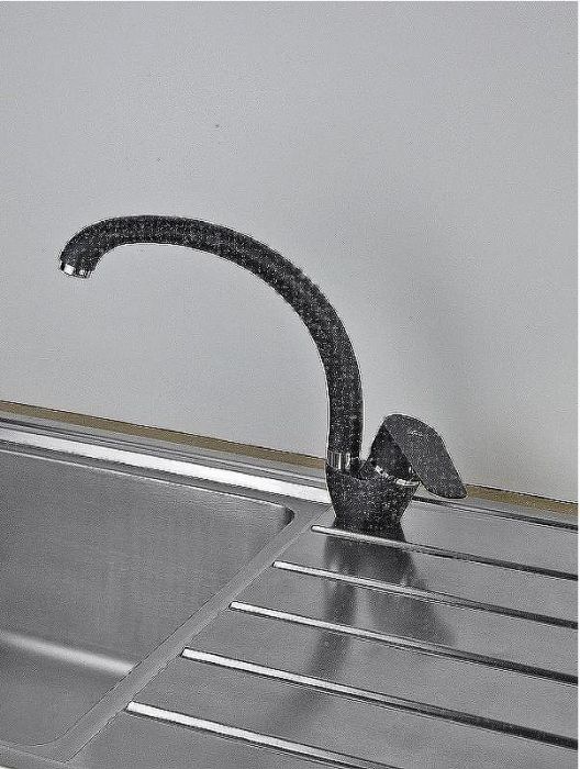 Смеситель для кухни Viko V-4524 Черный мрамор