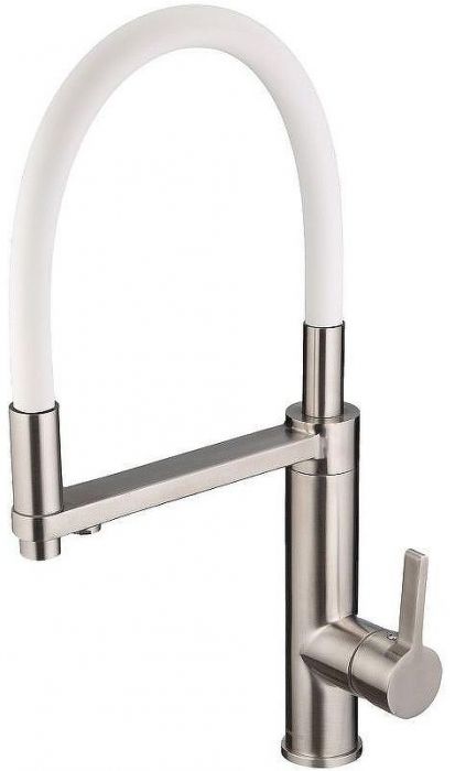 Смеситель для кухни Swedbe Selene Plus 8641 Нержавеющая сталь Белый