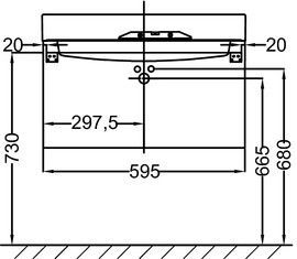 Тумба под раковину 60 см Jacob Delafon Rythmik EB1300-E70 Арлингтонский дуб