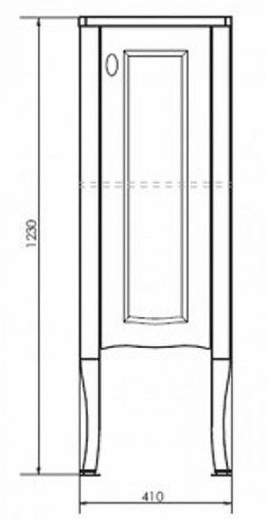 Шкаф пенал Comforty Павия 40 00004148000 Белый глянец