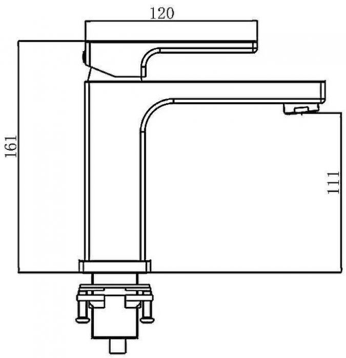 Смеситель для раковины Gappo G1017-6 Черный матовый