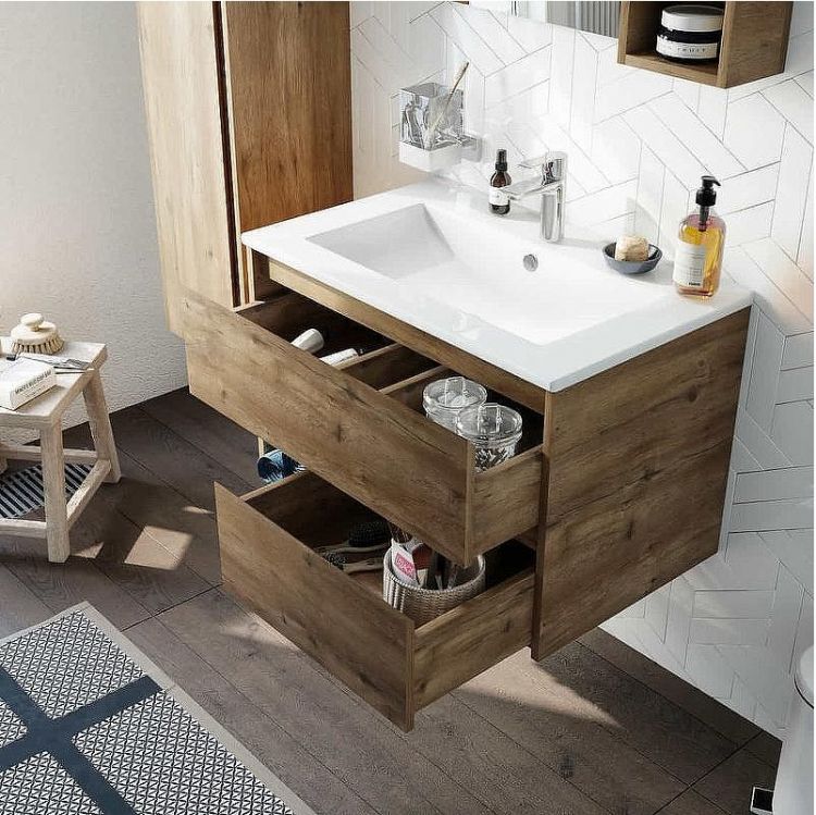 Комплект мебели для ванной STWORKI Карлстад 75 418890 подвесной Дуб рустикальный Комплект мебели для ванной STWORKI Карлстад 75 418890 подвесной Дуб рустикальный