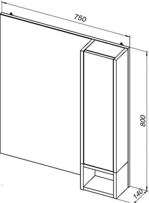 Комплект мебели для ванной STWORKI Карлстад 75 418890 подвесной Дуб рустикальный