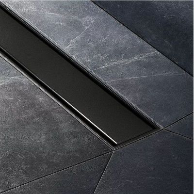 Душевой лоток Bettoserb Compact Line Matte Black 55 13702509BM с решеткой цвет Черный матовый / под плитку