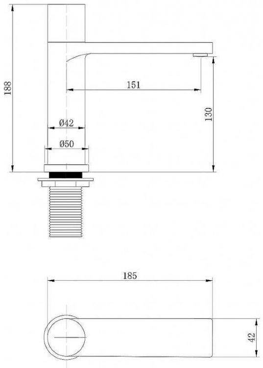 Смеситель для раковины Abber Rund AF8710B Черный матовый Смеситель для раковины Abber Rund AF8710B Черный матовый