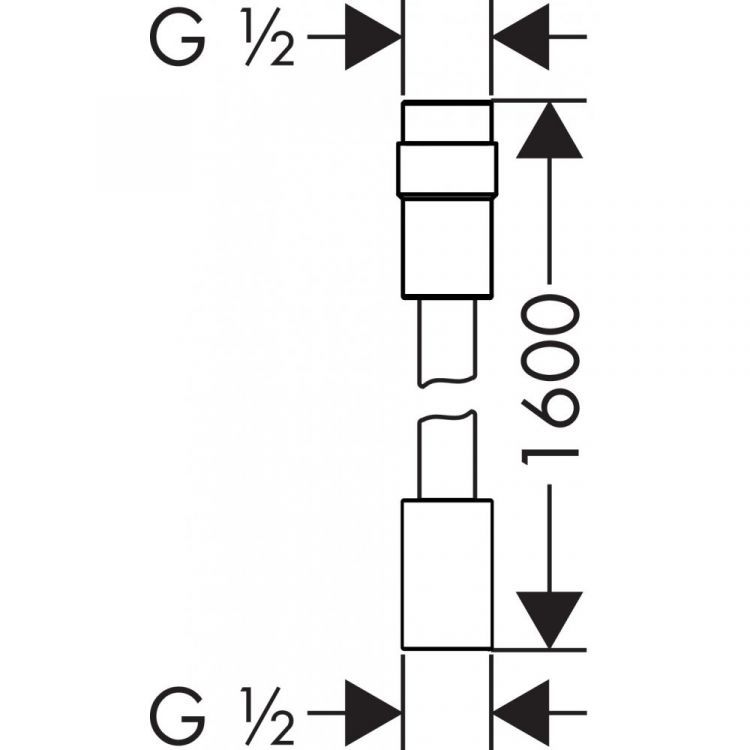 Душевой шланг AXOR 1 м 60 см с регулировкой напора хром 28128000 Душевой шланг AXOR 1 м 60 см с регулировкой напора хром 28128000