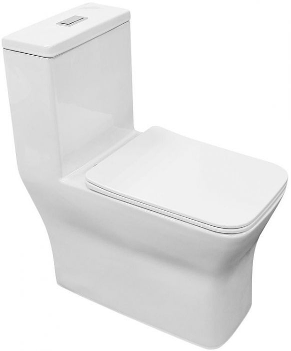 Унитаз моноблок Azario Vero AZ-8608 цвет Белый с сиденьем Микролифт