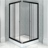 Душевой уголок Radomir Дрим 100x100 1-03-6-0-0-1190 профиль Черный стекло прозрачное