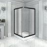 Душевой уголок Radomir Дрим 100x100 1-03-6-0-0-1190 профиль Черный стекло прозрачное