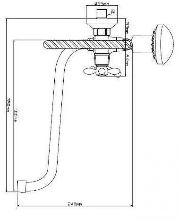 Смеситель для ванны Boou BA5318-3-C007-B702 универсальный цвет Хром