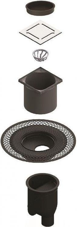 Душевой трап Berges Platz Norma 150x150 091059 с решеткой Хром