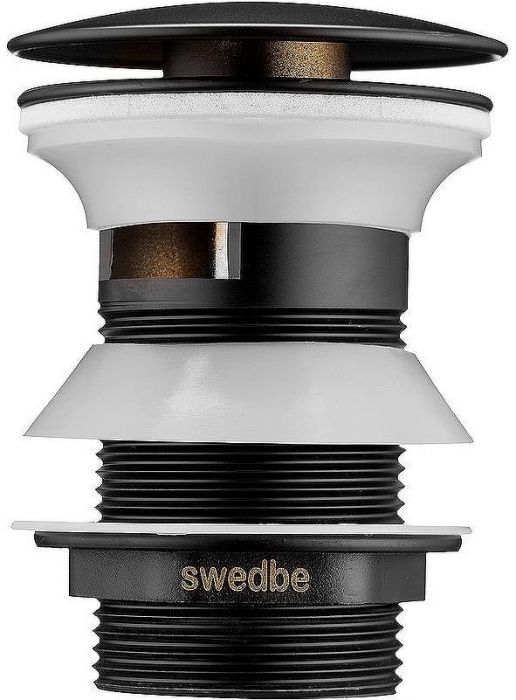 Донный клапан Swedbe Attribut 0004 click-clack Черный матовый