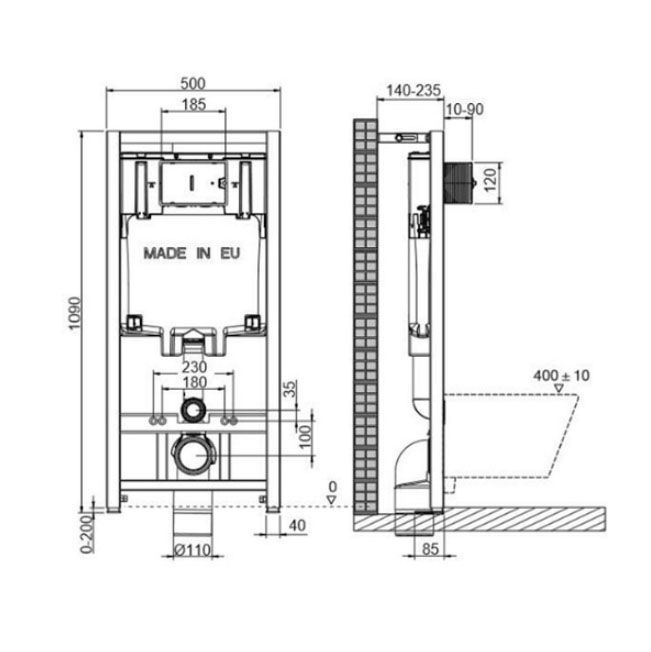 Инсталляция для унитаза Jacob Delafon E29025-NF Инсталляция для унитаза Jacob Delafon E29025-NF