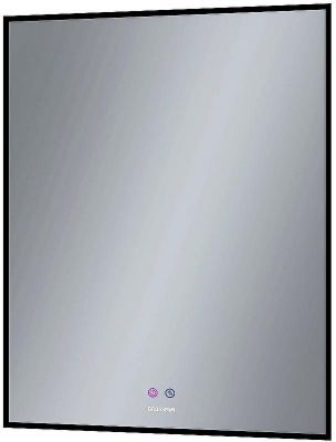 Зеркало Grossman Pragma-норма Black 70 1870802 с подсветкой Черное с сенсорным выключателем и подогревом