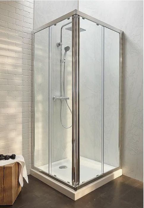 Душевой уголок Jacob Delafon Serenity 90x90 E14A90-GA профиль Хром стекло прозрачное
