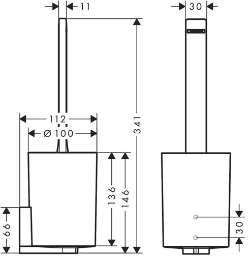 Hansgrohe WallStoris Держатель для туалетного ершика, цвет: матовый черный