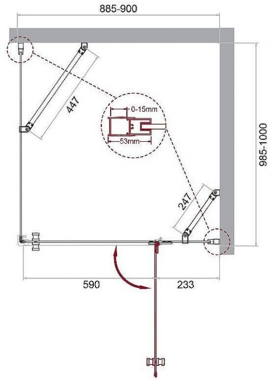 Душевой уголок BelBagno Kraft 90х100 KRAFT-AH-12-90/100-C-Cr-R профиль Хром стекло прозрачное Душевой уголок BelBagno Kraft 90х100 KRAFT-AH-12-90/100-C-Cr-R профиль Хром стекло прозрачное