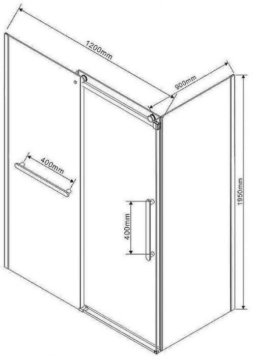 Душевой уголок Vincea Como Soft 120x90 VSR-1CS9012CLB профиль Черный стекло прозрачное