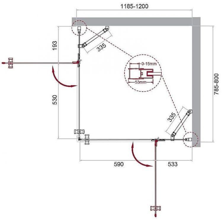 Душевой уголок BelBagno Kraft 120х80 KRAFT-AH-22-120/80-C-Cr-R профиль Хром стекло прозрачное Душевой уголок BelBagno Kraft 120х80 KRAFT-AH-22-120/80-C-Cr-R профиль Хром стекло прозрачное