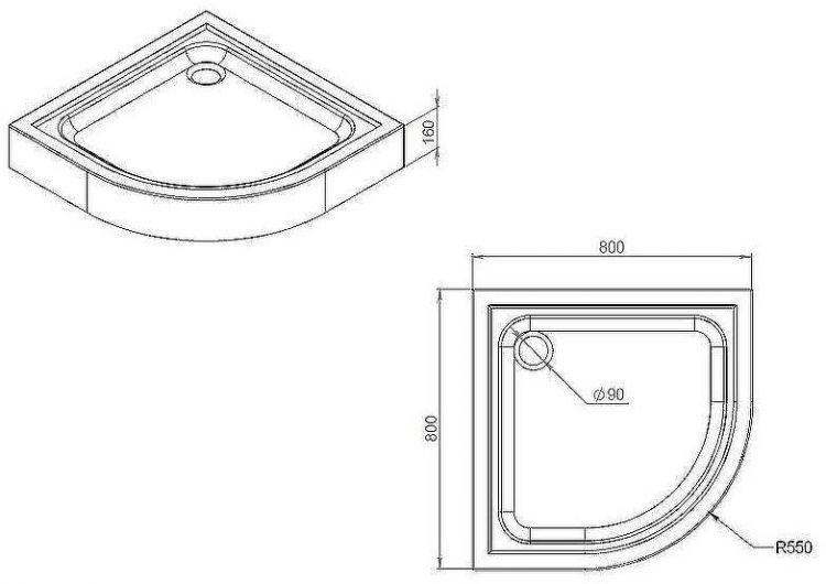 Акриловый поддон для душа AM.PM Gem 80x80 Белый Акриловый поддон для душа AM.PM Gem 80x80 Белый