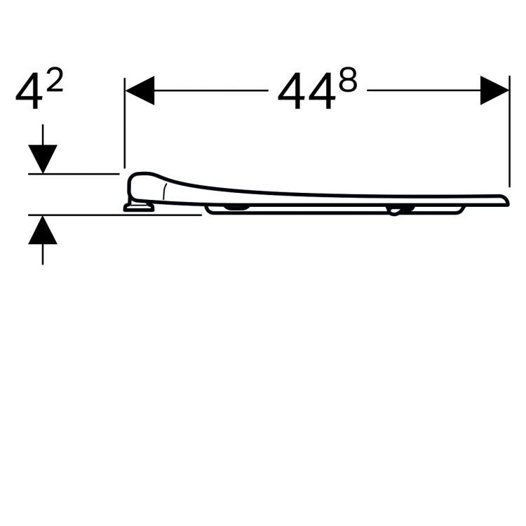 Сиденье для унитаза Geberit Renova Comfort без крышки антибактериальное, крепление сверху, цвет белый [500.680.01.1]
