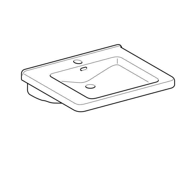 Раковина Geberit Renova Nr.1 Comfort, 128665000 Раковина Geberit Renova Nr.1 Comfort, 128665000