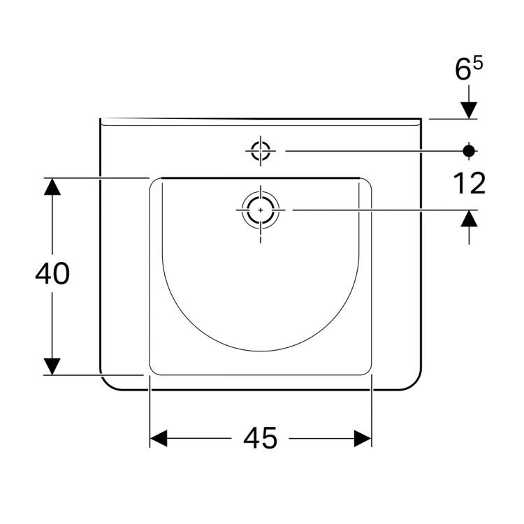 Раковина Geberit Renova Nr.1 Comfort, 128665000 Раковина Geberit Renova Nr.1 Comfort, 128665000