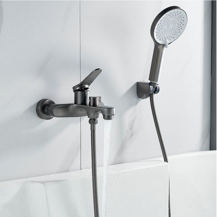 Смеситель для ванны Shevanik S6202T цвет Оружейная сталь