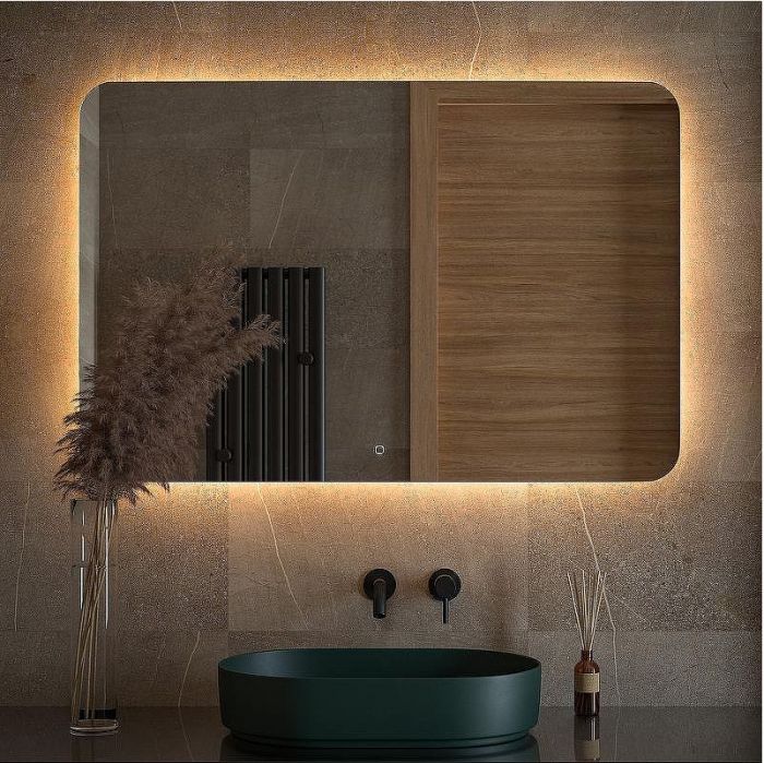 Зеркало Defesto Opti 120x80 DF 2820SH с подсветкой 38W-3000К/Сенсорный выключатель/Теплый белый свет