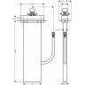 Hansgrohe sBox Шланговый короб для ванны, скрытая часть